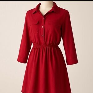 Truth NYC Red Hi Low Long Sleeve Dress | SIZE S